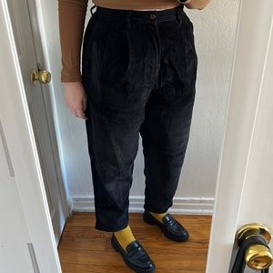 Pleated Corduroy Trousers